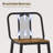 24.2" Bar Stools Kitchen Bar Chairs Counter Stools Height Stools with Metal Frame-572168362