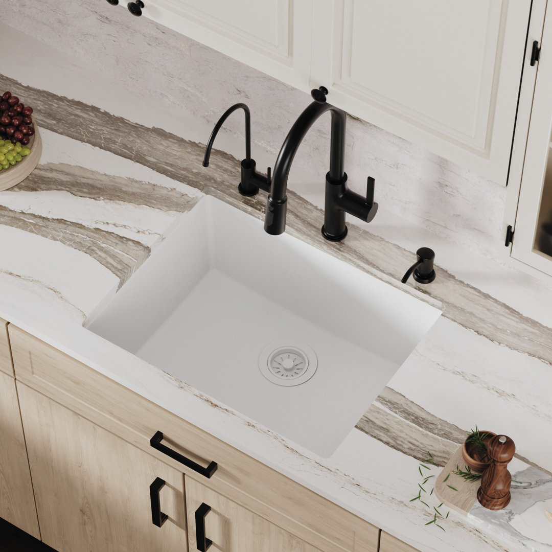 Karran Quartz 24-3/8'' X 19-1/8'' Single Bowl Undermount Kitchen Sink Karran 