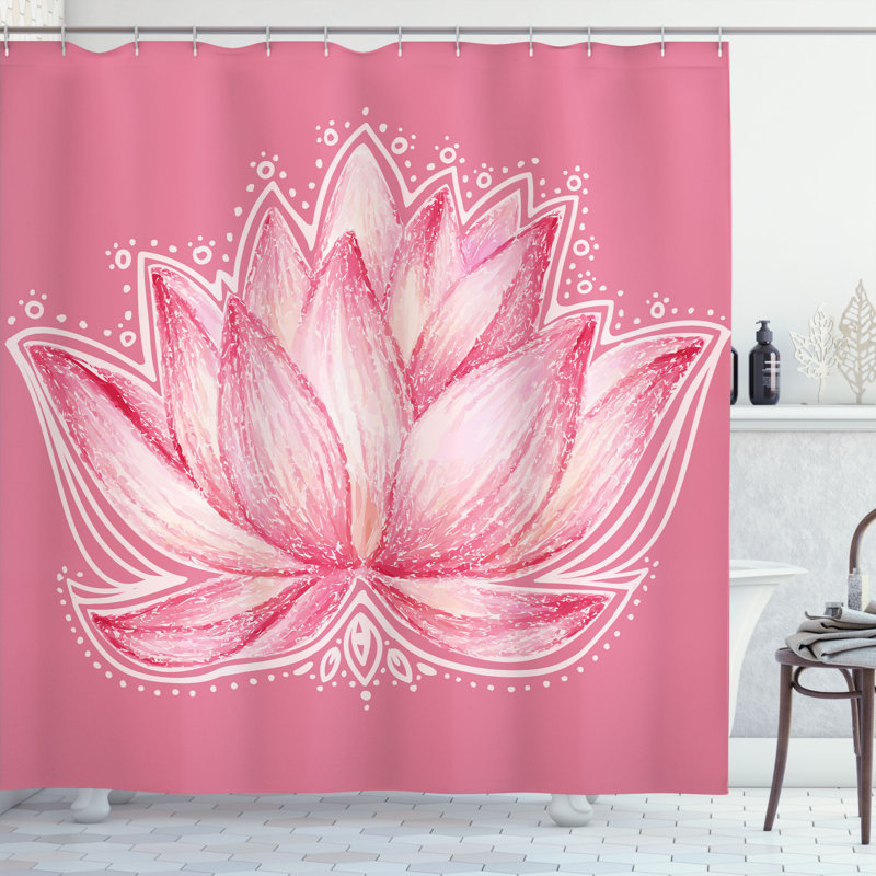 Ensemble de rideau de douche + crochets, H 69 po x l 105 po