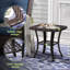 Ensemble élégant de chaise pivotante et de table d'appoint en rotin tissé pour l'extérieur-110093345