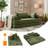 Corduroy Upholstered Modern King Size Convertible Sleeper Sofa Stackable Corduroy Sofa Bed-No Assembly Required-1542392362