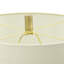 Lampe de table en verre doré 16 po x 16 po x 35 po avec abat-jour en tissu blanc