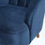 Fauteuil club de style Mid-Century moderne en velours avec coutures en canaux, pieds en bois d'hévéa, cobalt-657331194