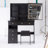 37" Left Drawer Desktop Vanity Table + Cushioned Stool, 2 AC+2 USB Socket, Hair Dryer Stand, Large Touch Control LED Sliding Mirror, 3-Color Switch Makeup Dressing Set, EPA, GCC, UL Certificate-374247605