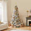 Sapin de Noël givré pré-éclairé-680223073