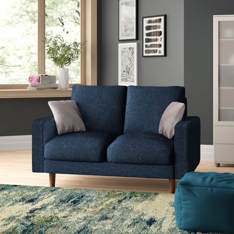 Canapé à accoudoirs carrés Craigmont, Bleu foncé, H 33,1 po x l 50,4 po x P 31,7 po