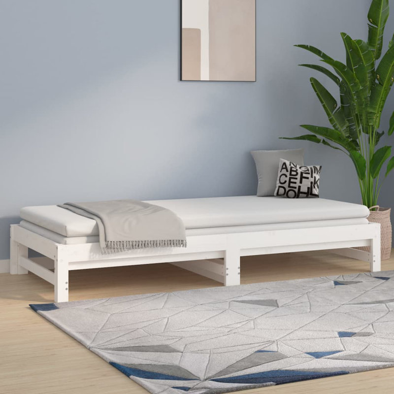Platform Bed, White, European Single (90 x 200cm)