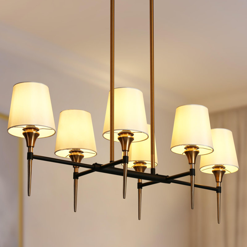 Lustre linéaire pour îlot de cuisine à 6 lumières de 31 po Degorge