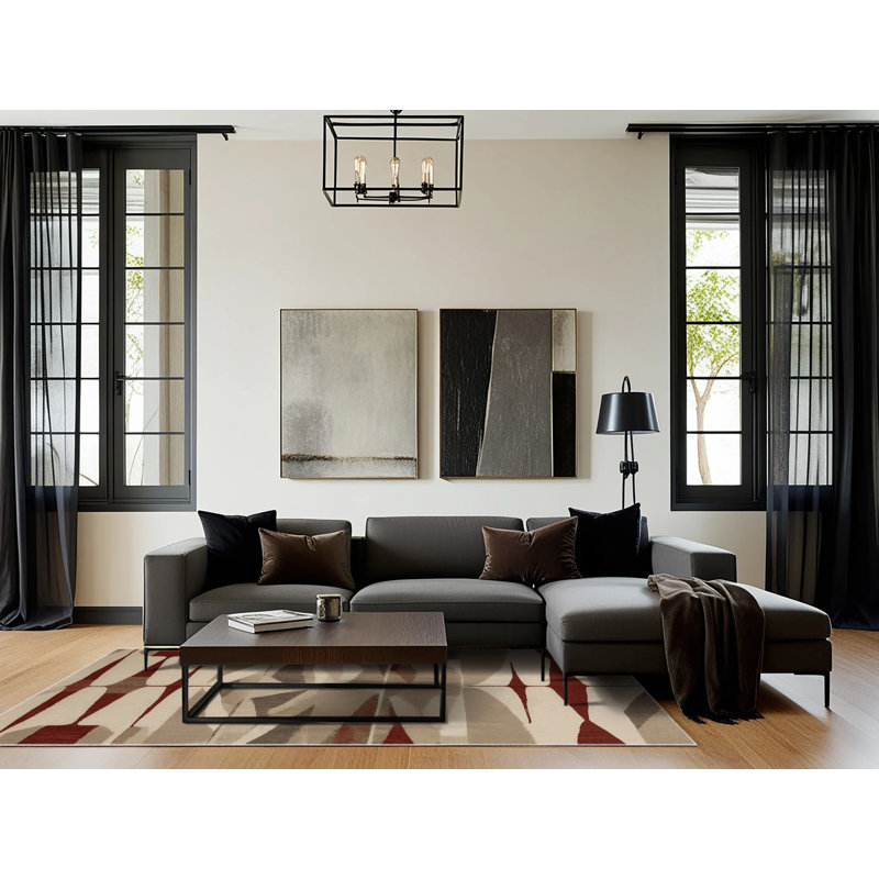 Facet Fusion Rug, Round 5'
