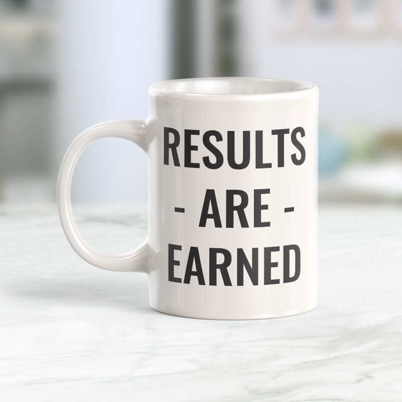 Grande tasse à café « results » Ellie-Rae, 11 oz, Plastique