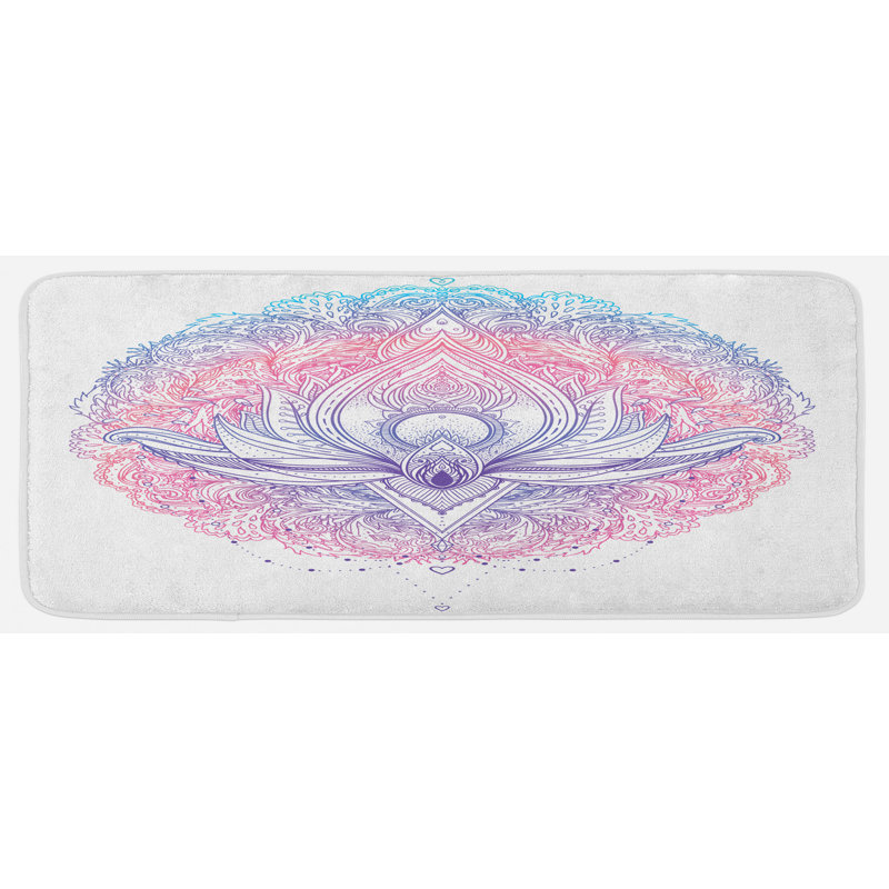 Tapis de cuisine arc-en-ciel Mandala
