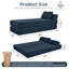 Lit de jour convertible et lit d'invité dépliant avec grand matelas-2066858157