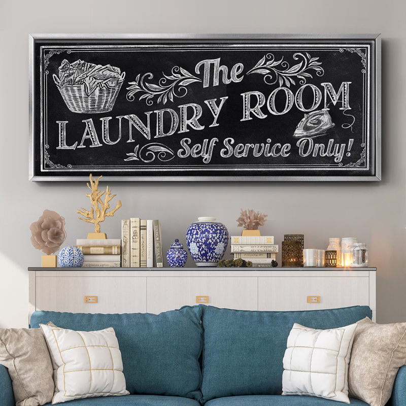 Self Service- Framed Canvas, 24" H x 60" W