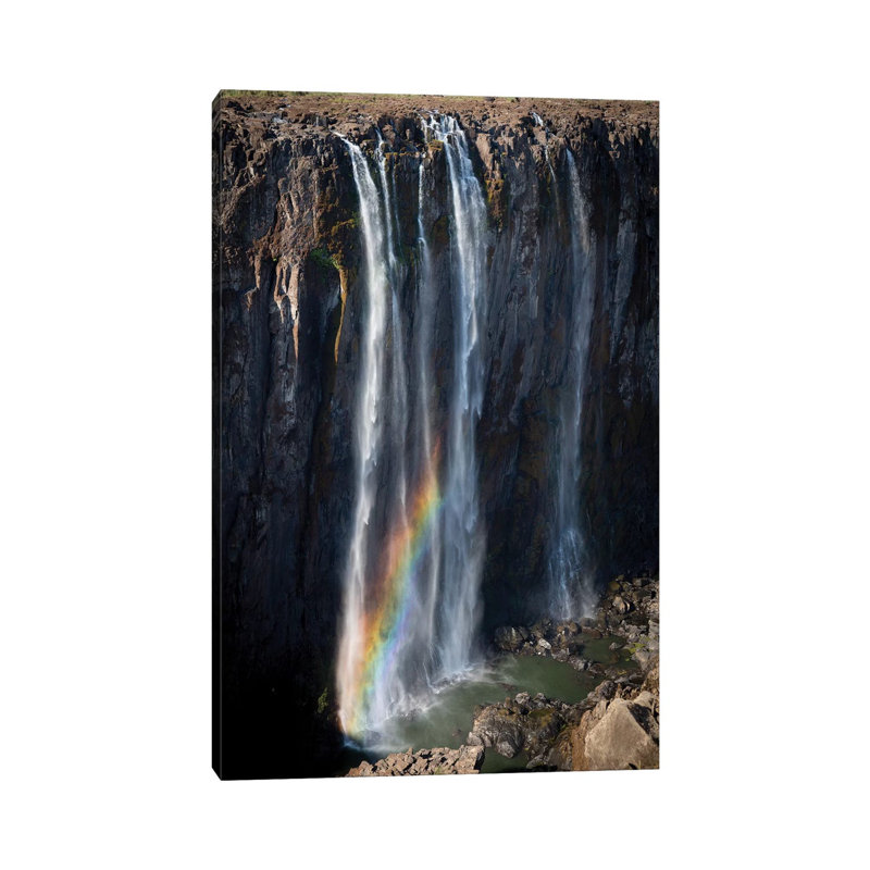 Africa, Zimbabwe, Victoria Falls. Rainbow At Victoria Falls. - Wrapped Canvas Print