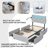 Twin Bed Frame With USB Charging Station & LED Lights, Twin Bed Frame With Headboard & 4 Storage Drawers