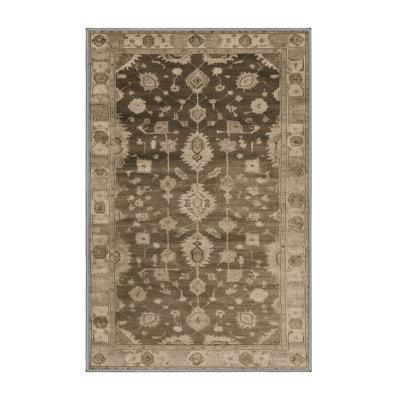 Machine Washable Overdyed Gray Area Rug