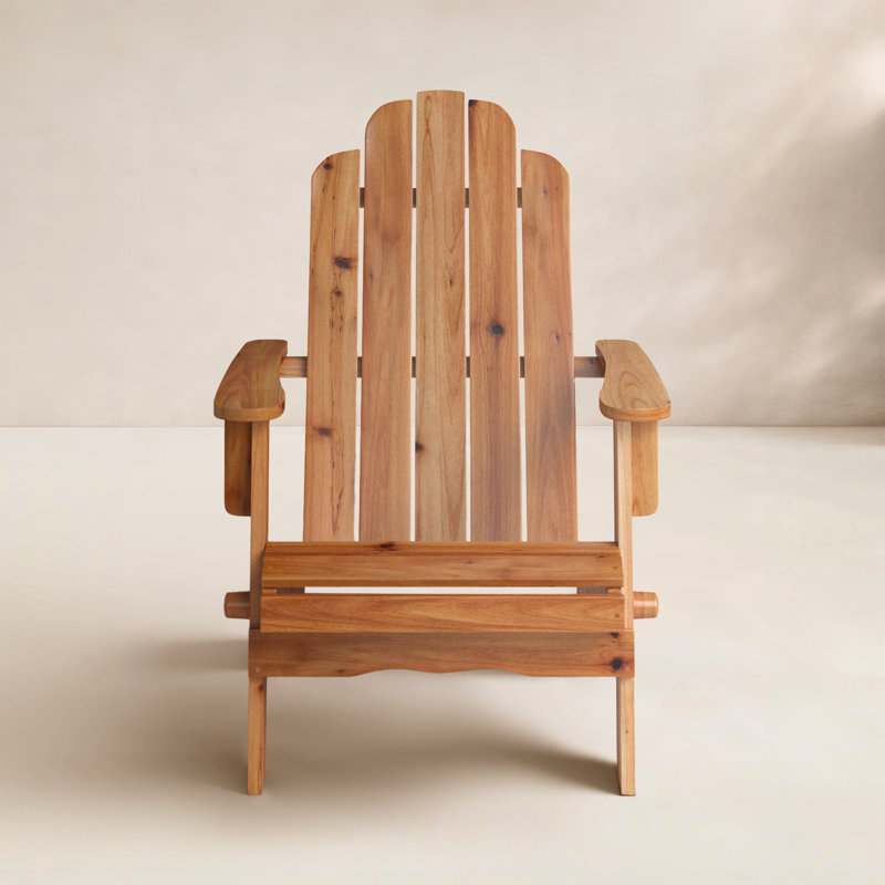Blackwell Acacia Foldable Outdoor Adirondack Chair, Brown
