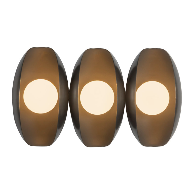 Cortez 16-in White dimmable LED Bathroom Vanity Light, Oil Rubbed Bronze