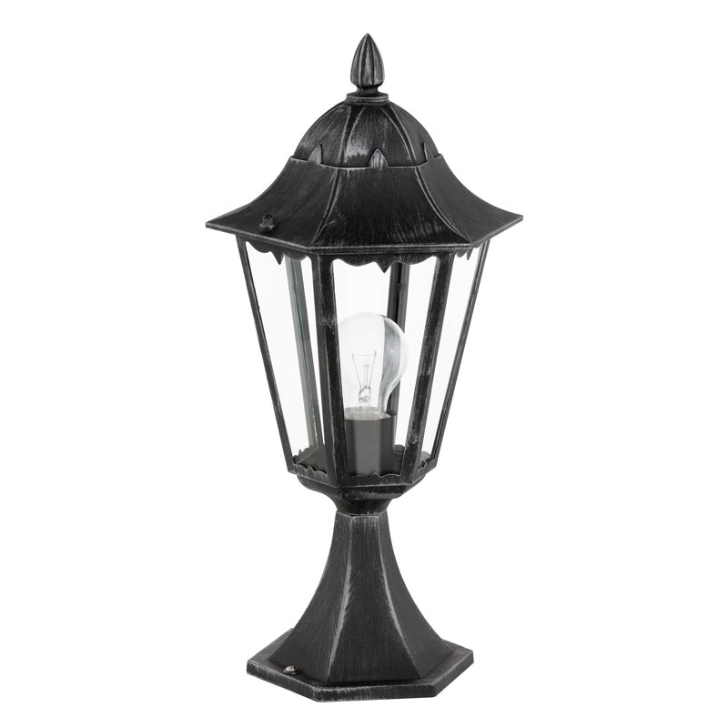 Deonte Pier Mount Light, Black / Patina Silver