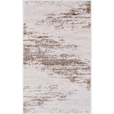 Parkwoods Collection Abstract Neutral Area Rug