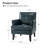 Celadon 27.5'' Wide Faux Leather Armchair with Nailhead Trim and Solid dWoo Legs Set Of 2-70171953
