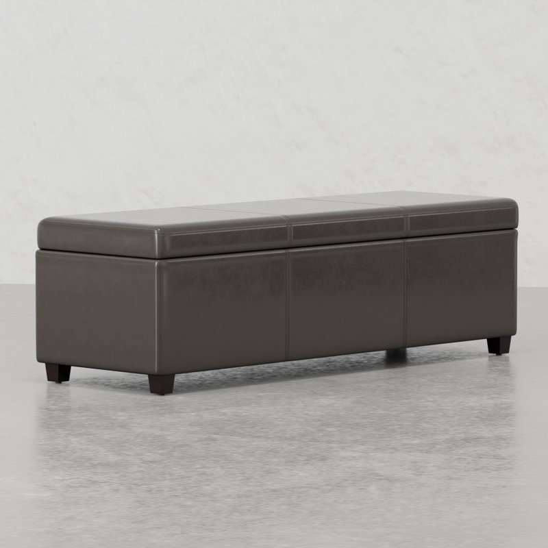 Extra Large Storage Ottoman Bench, Brown
