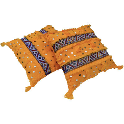 Striped Wool And Silk Throw Pillow