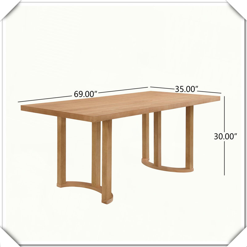 Finition naturelle, table de salle à manger, robuste, durable, élégant, pratique et polyvalent, Naturel