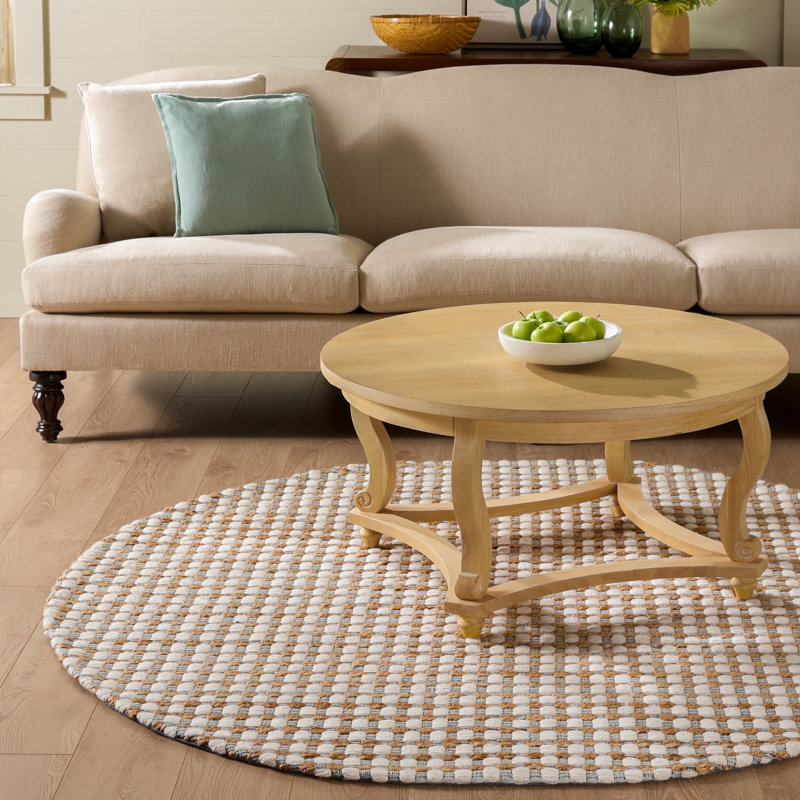 Martha Stewart 9529 Hand Tufted 40% Jute; 40% Wool; 20% Cotton Geometric Rug, Round 6'