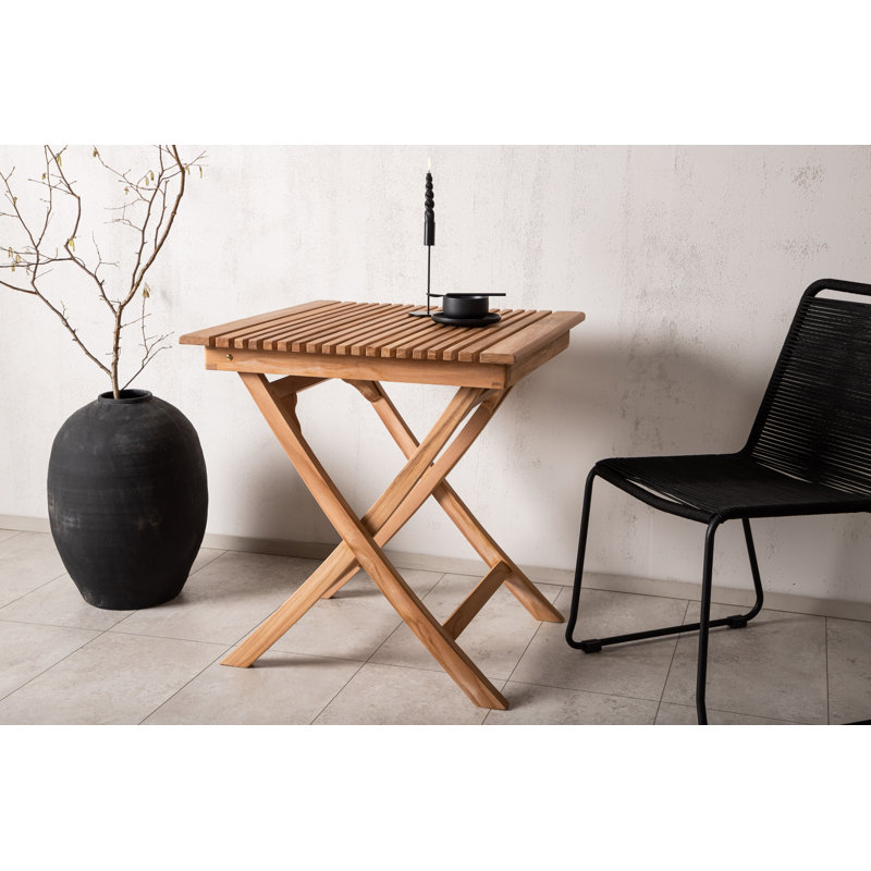 Bukovinka Square Teak Folding Outdoor Dining Table , 70cm cm W 70cm cm D