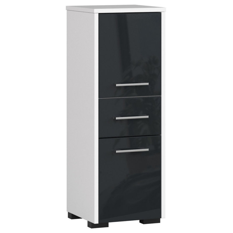 Emily-Jayne Bathroom Cabinet, White/Graphite Gloss