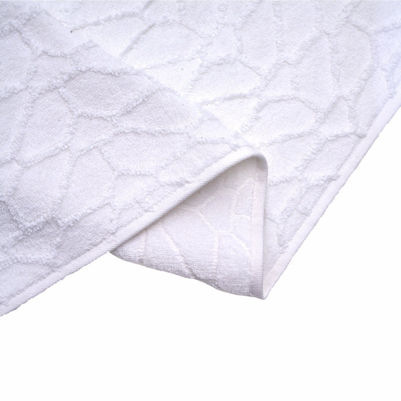 Aarmaan Plush Jacquard Hand Towel, White