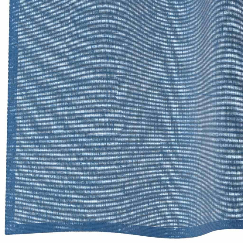 Semi Sheer Curtain Pair, Royal Bue, 140cm Width x 140cm Drop