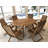 Mariliz Round Teak Outdoor Dining Table With Umbrella Hole , 59'' in. W 59'' in. D