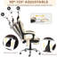 Fauteuil de bureau de massage à 6 points avec repose-pieds Inbox Zero Massage, fauteuil de bureau de direction chauffant avec dossier inclinable, fauteuil de jeu ergonomique avec accoudoirs rembourrés,-829693970