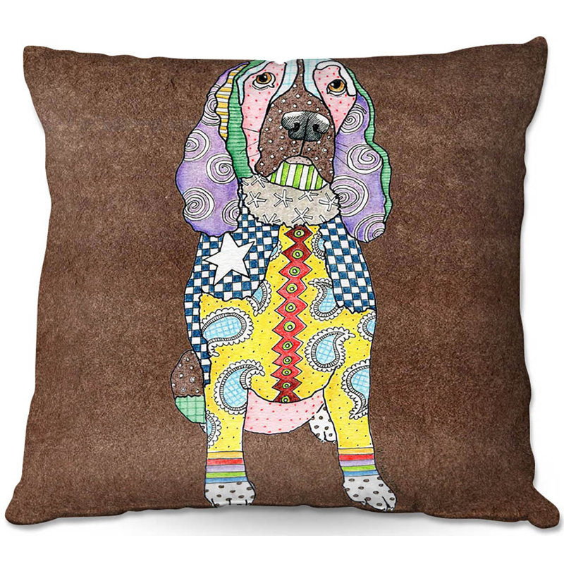  Coussin Couch Springer Spaniel, 20 po x 20 po, Turquoise