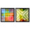 Ensemble de décorations murales modernes à motif géométrique dynamique par Art Remedy, cadre noir, 20 x 20