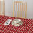 Square Tablecloth, 100% Cotton, 52X52", Baseballs Red