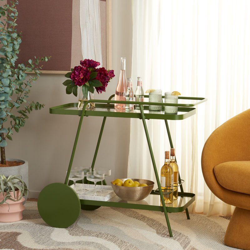 Adonys Serving Cart, Green