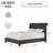 Winston Porter Fabric Upholstered Bed Frame with Adjustable Headboard-1021784448-1021784454