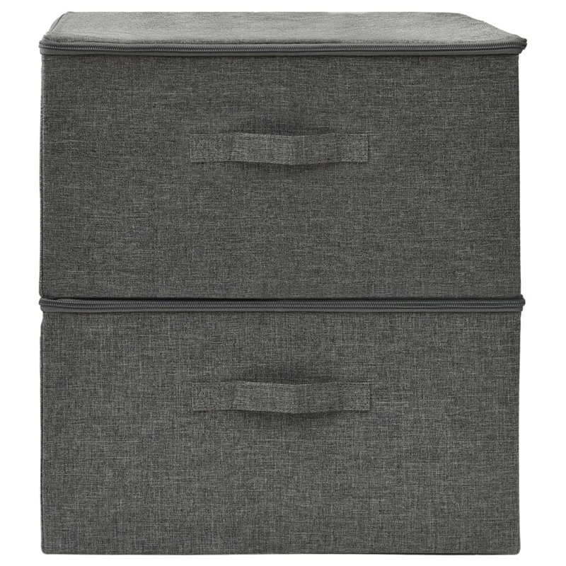 Storage Boxes Fabric 43x34x23 cm, Dark Grey