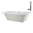 60" x 32" Acrylic Soaking Drop-In Bathtub, Drain Included-97541407