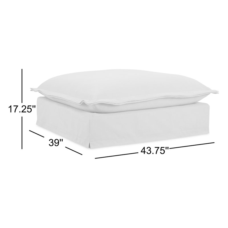 OLIVIA Ottoman, White Livesmart®