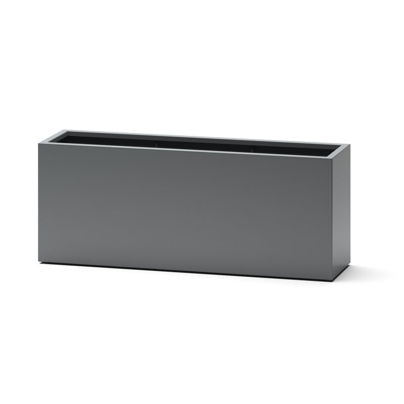 Roselia Handmade Planter Box, 24" H x 16" W x 48" D, Gray