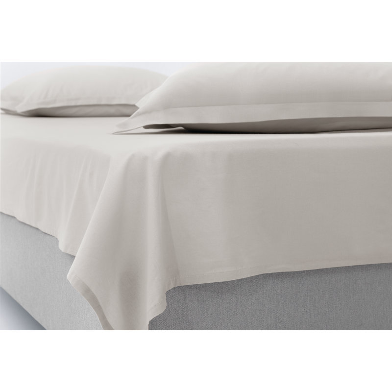 Penny Flat Sheet, Beige, Queen Flat Sheet