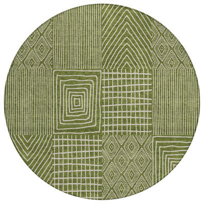Owen Olive Washable Indoor-Outdoor Rug - 