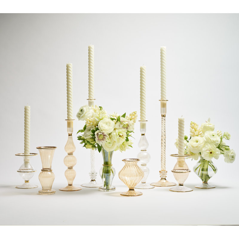 F2023 Handmade Glass Table Vase, Champagne