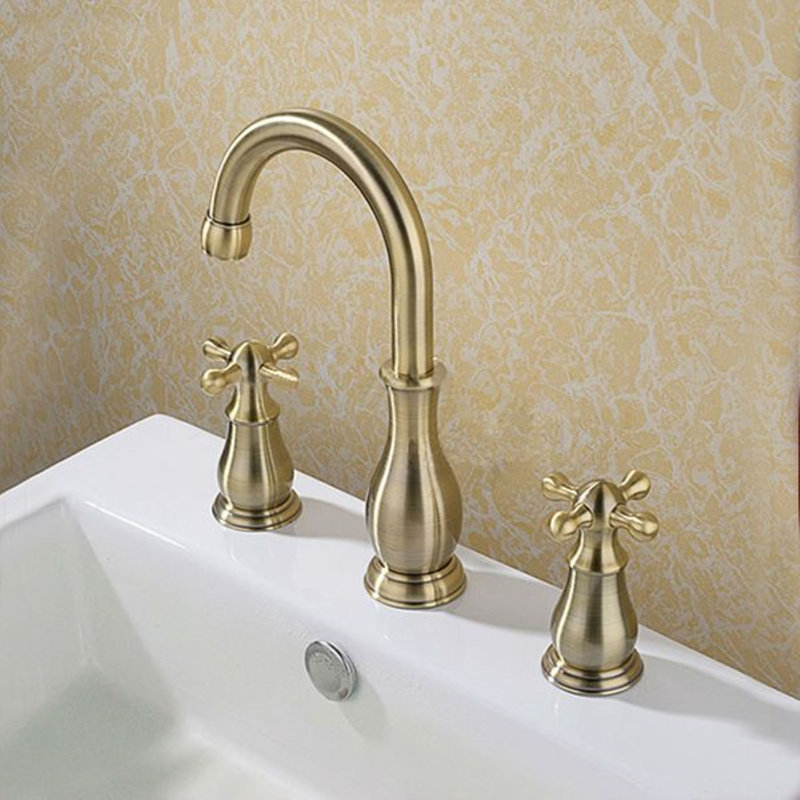 Bec de baignoire mural minimaliste à double commande en nickel poli