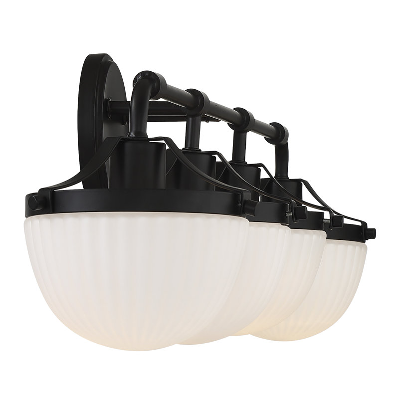 Brotons 4-Light Bathroom Vanity Light, Black