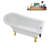 58" Streamlin Clawfoot Tub,Tray,Drain, Clawfeet-101628924-102219862